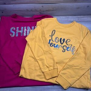 Wonder Nation Youth Girls Sweatshirt Dresses set of 2 XL 14/16